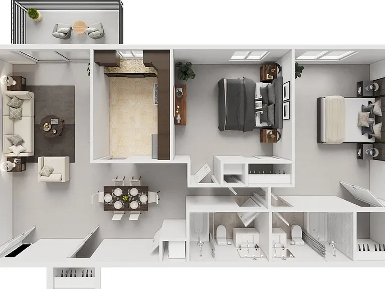 2 Bedroom 2 Bath 2 Bedroom 2 Bath