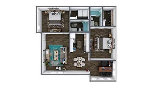 Floor plan B2- With Den