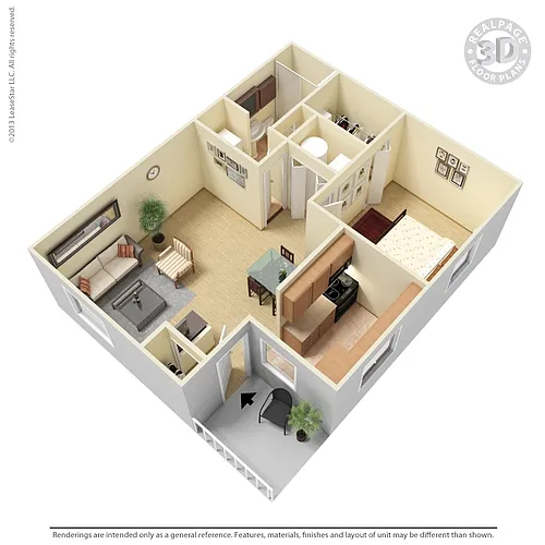 Floor plan One-Bedroom #1