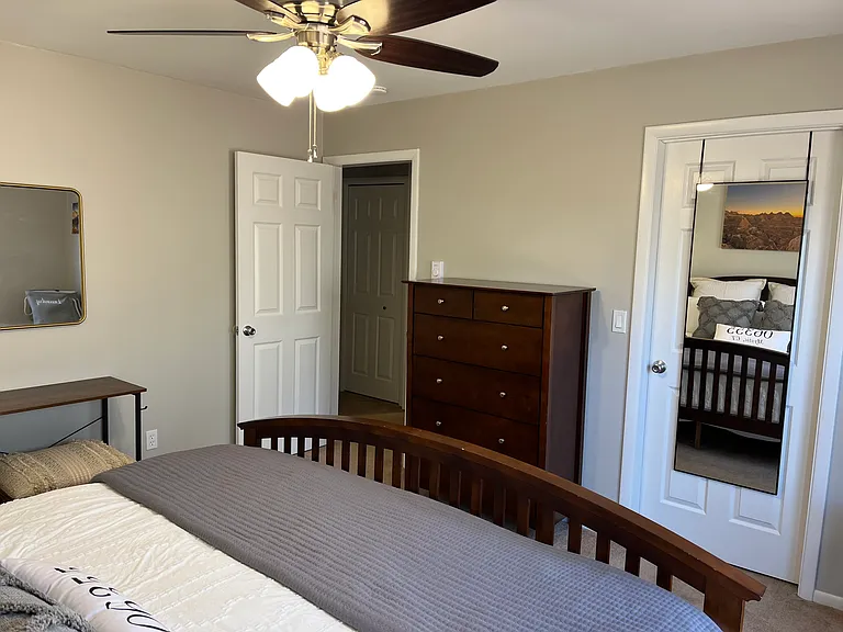 Upstairs bedroom 1 with king bed