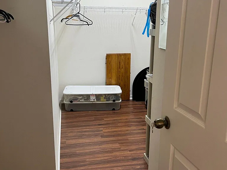 Master bedroom walk in closet.