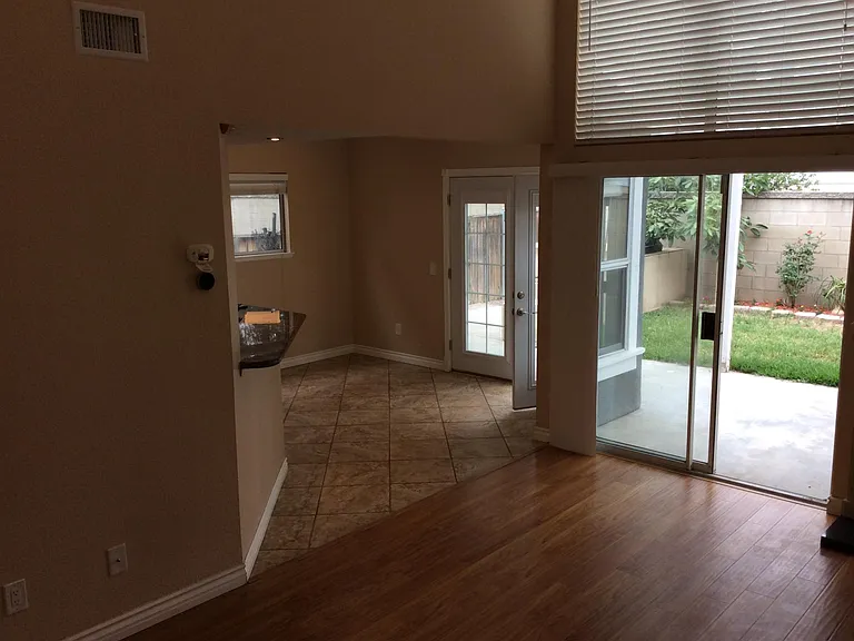 Family room view into the dining room.