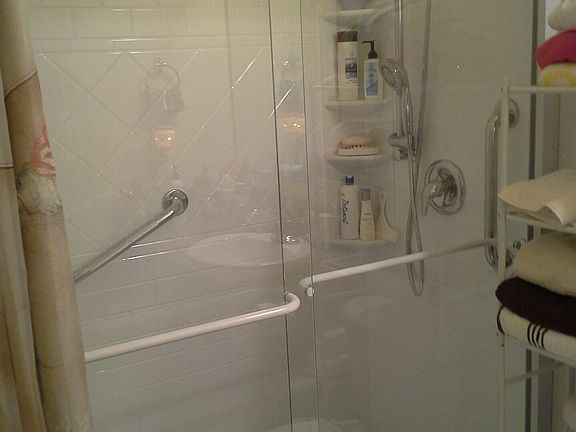 Hall bath handicap shower