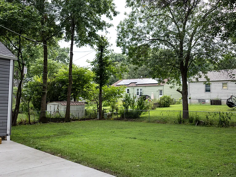 Fenced in back yard