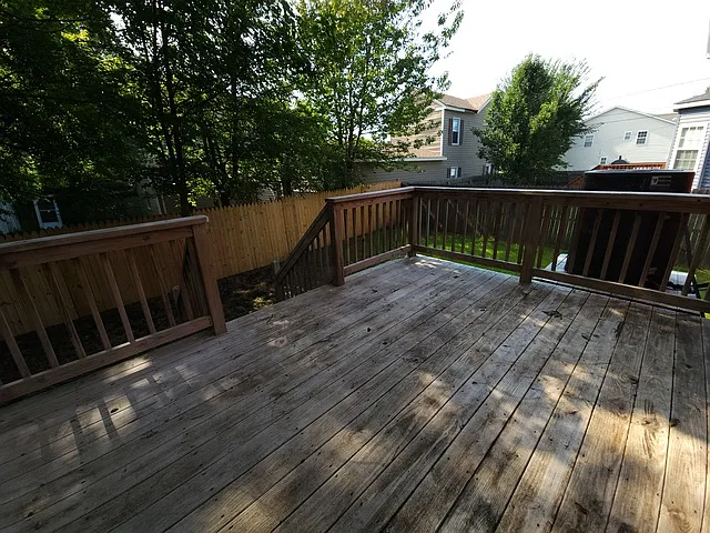 Spacious deck