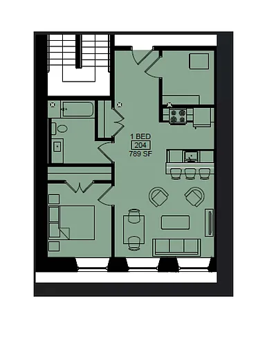 Floor plan One Bedroom