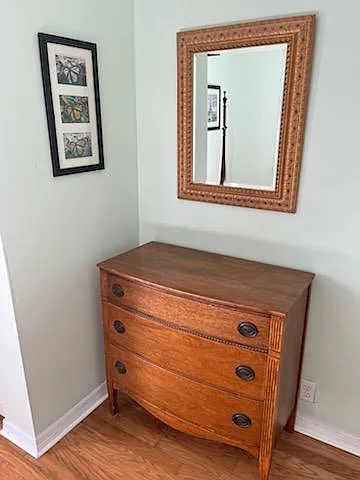 Dresser and mirror in second bedroom