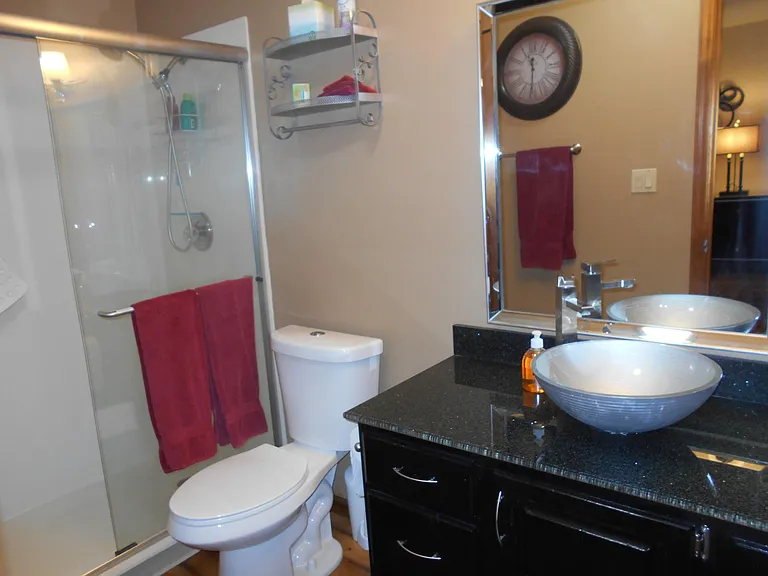 Main En suite Bath step in shower