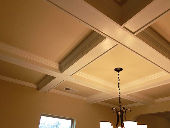 Coffered Ceilings in dining
