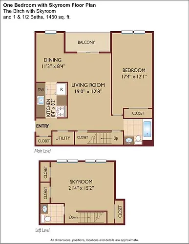 Floor plan $1.68/sq.ft. - The Birch with Skyroom