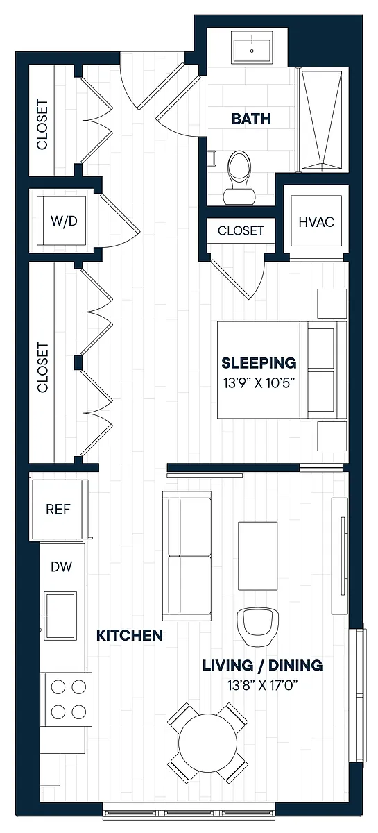 Floor plan Studio-S19