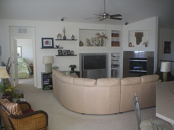 Living Room w/ Vaulted Ceilings