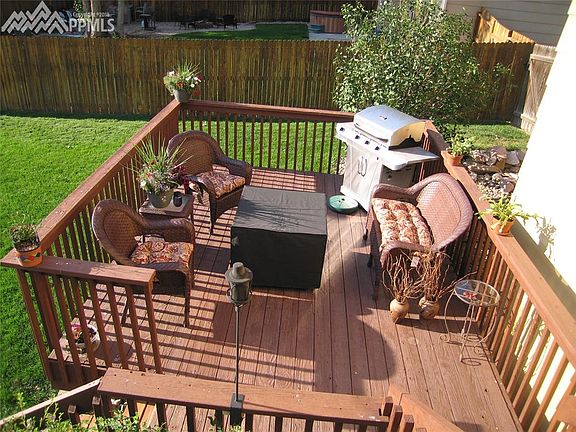 Walk out from dining room to the covered upper deck