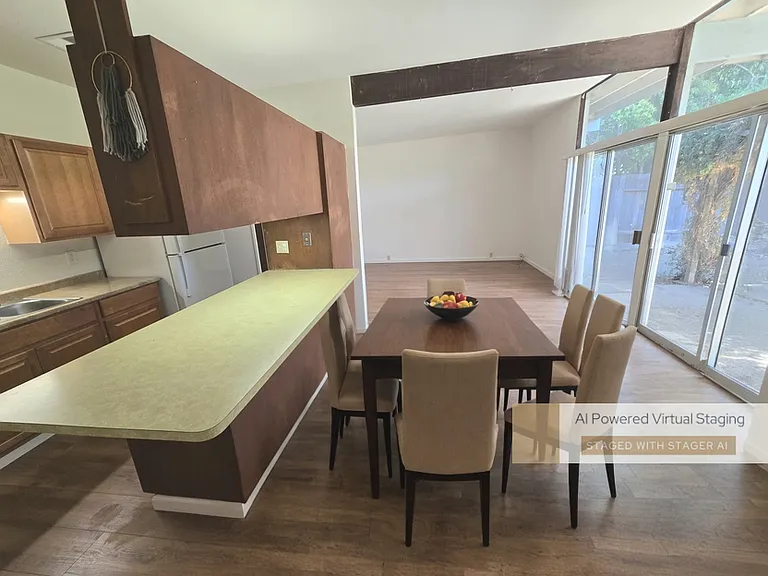 This unit is unfurnished. The photos are staged.