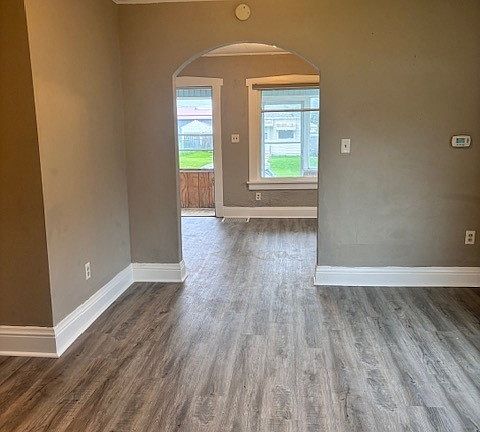 2 living room areas as you walk in the from the kitchen