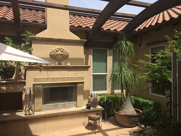 Wood burning fireplace