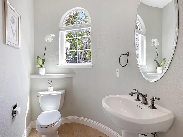 Downstairs powder room