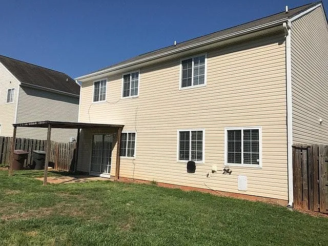 Back/rear elevation with a shaded patio