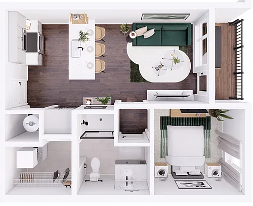 Floor plan Midpoint West-1A