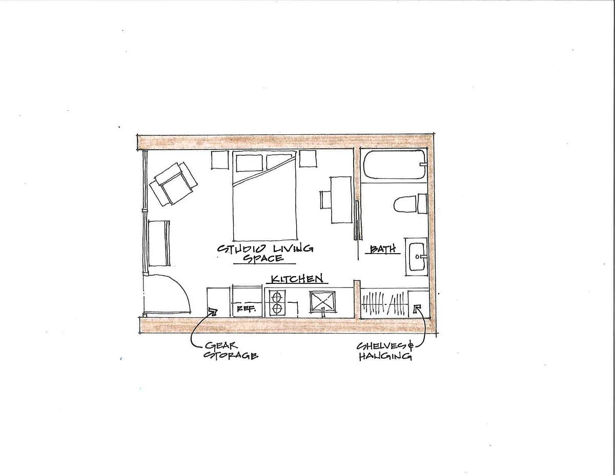Floor plan Studio A1 - Unfurnished