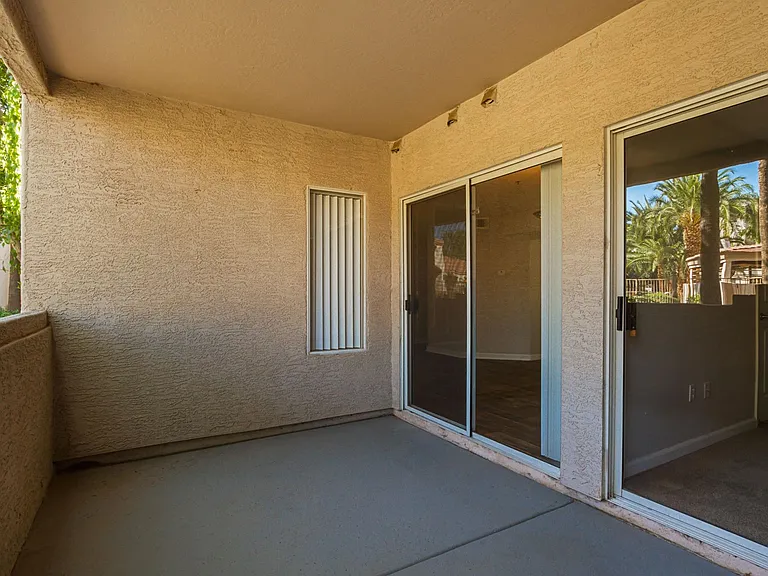 Large Private patio accessible from Dining Area and Bedroom