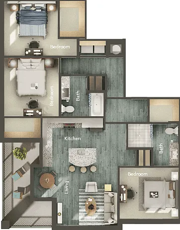 C1 floor plan River House