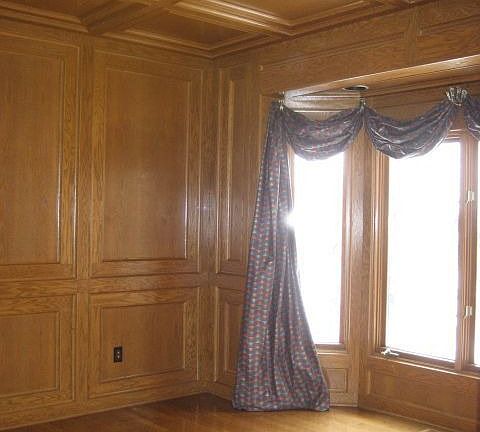 Library w/judges panneling & coffered ceiling