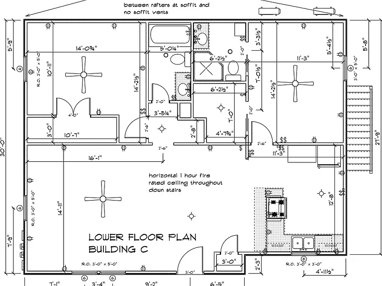 Lower unit with easy access to the grounds. 2 bedroom / 2 baths.