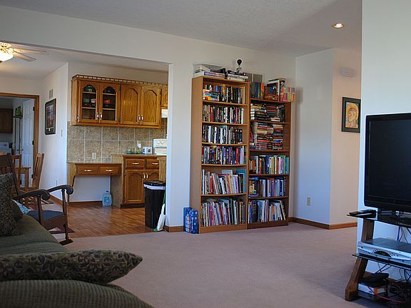 Living room is open to the kitchen/eat-in kitchen