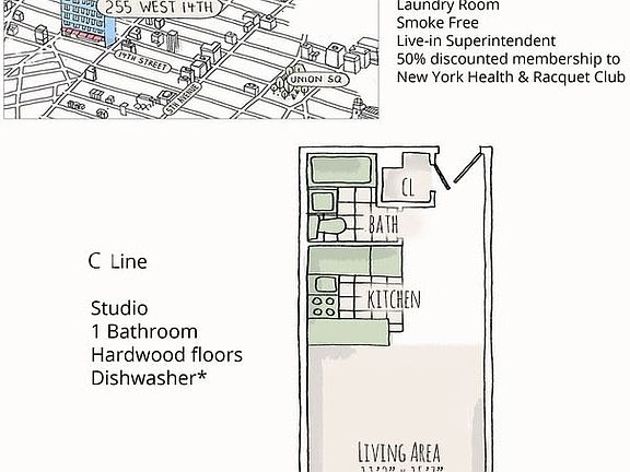 2nd image of 255 W 14th St APT 5C
