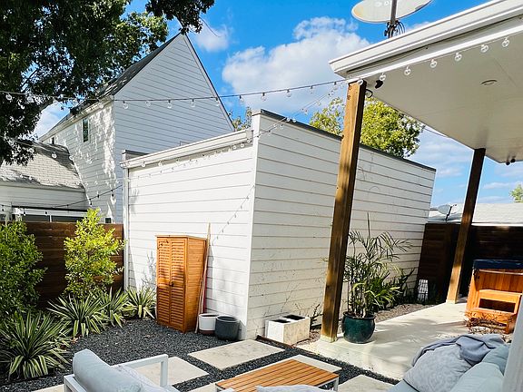 Back patio seating area