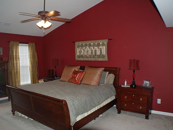 Master with walk-in closet and cathedral ceiling