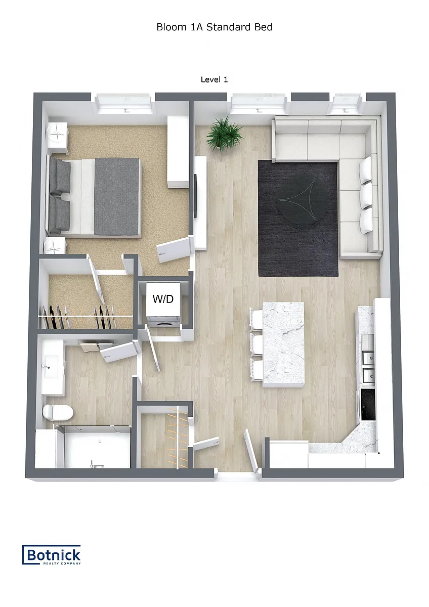 Floor plan Standard One-Bedroom