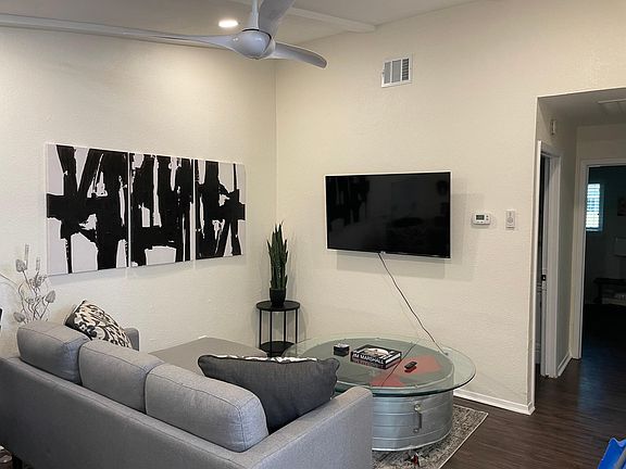 55" 4k television in living room with Netflix and Amazon