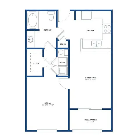 Floor plan 1X1 Renovated