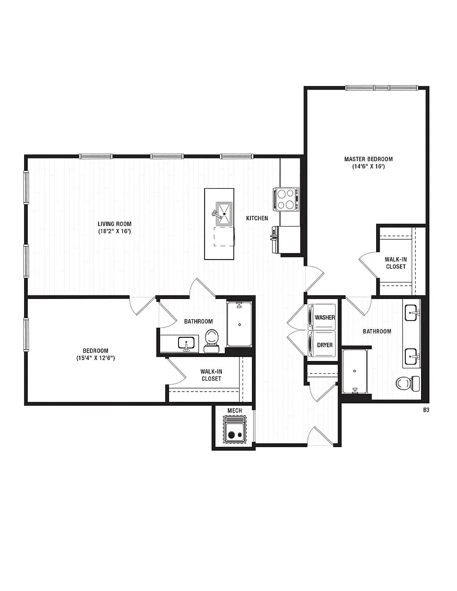 Floor plan B3