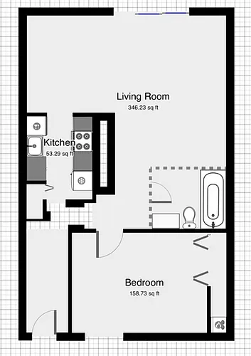 Floor plan One Bedroom A