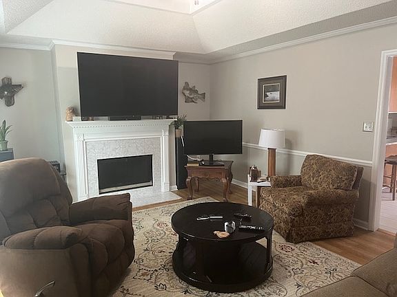 Great room with fireplace