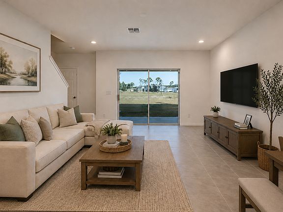Spacious and Inviting Living Room in Central Florida Townhome