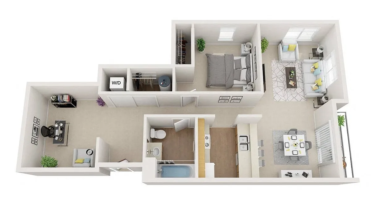 Floor plan 1 Bed 1 Bath Torino