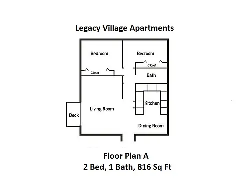Floor plan 2 Bed Floor Plan A