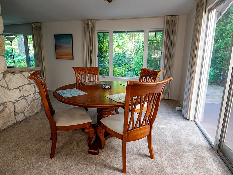 Bright, shared dining area.