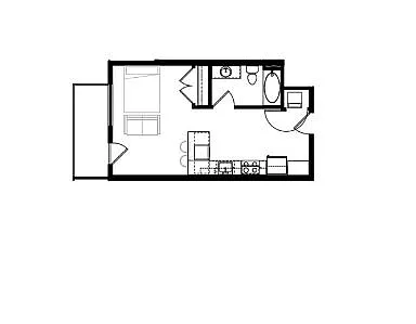 Floor plan Studio B