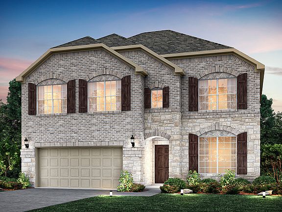 The Caldwell, a two-story home with 2-car garage, shown as Home Exterior C