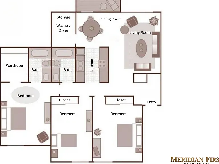 3x2 Deluxe l 1,214 sq ft l Meridian Firs 3x2 Deluxe l 1,214 sq ft l Meridian Firs