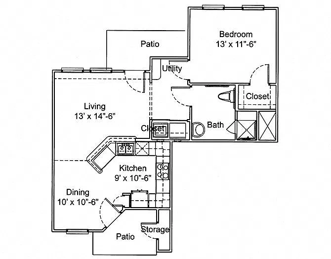 Floor plan One Bedroom