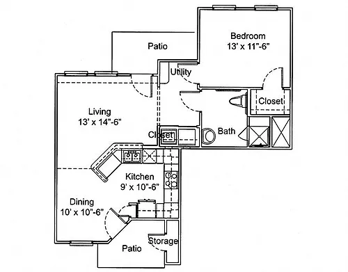 Floor plan One Bedroom