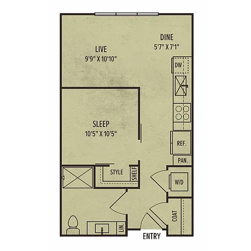 Floor plan Studio A