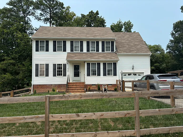 fully fenced front yard