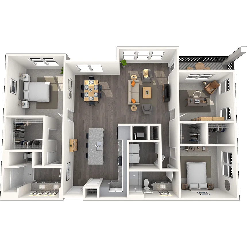 Floor plan C1 3x2 1575 SF